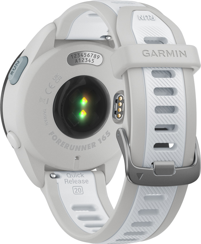 Garmin Forerunner 165 Grijs/Wit achterkant