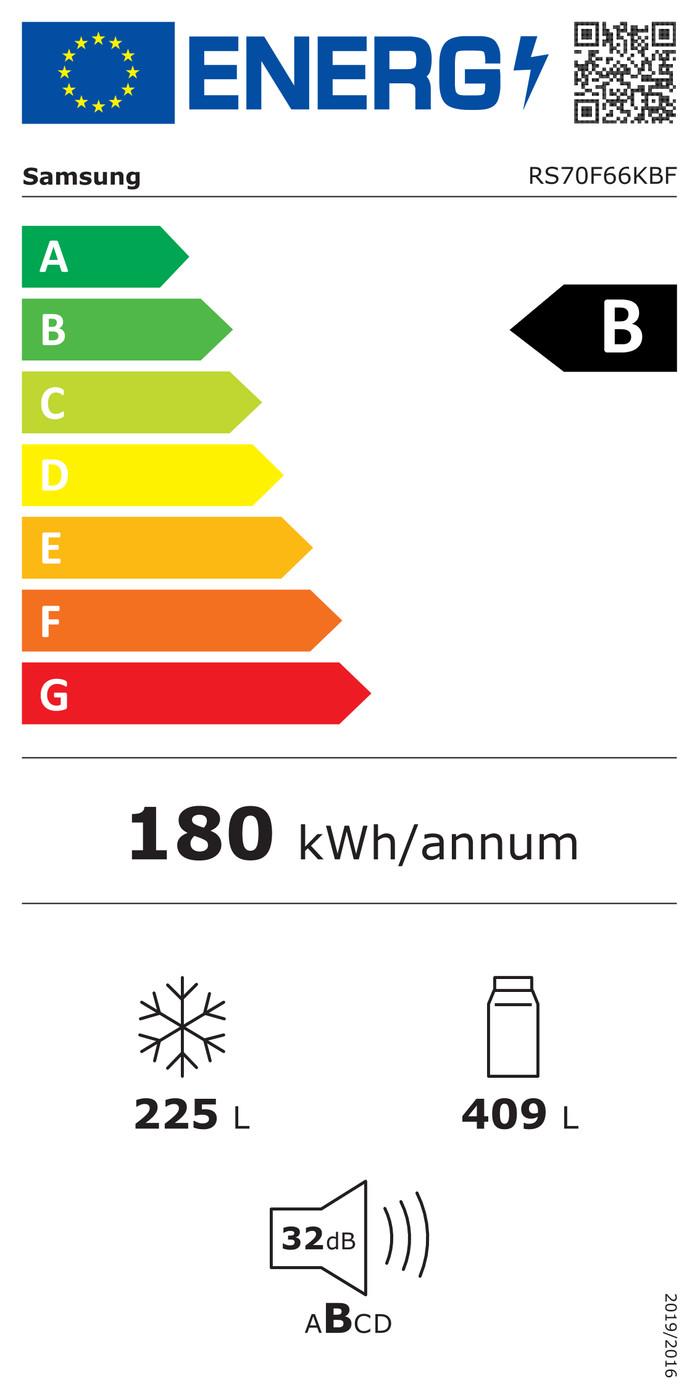 Samsung RS70F66KBFEF classe énergétique