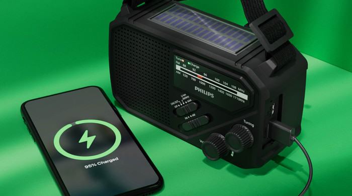 Philips TAR1609 Noodradio product in gebruik