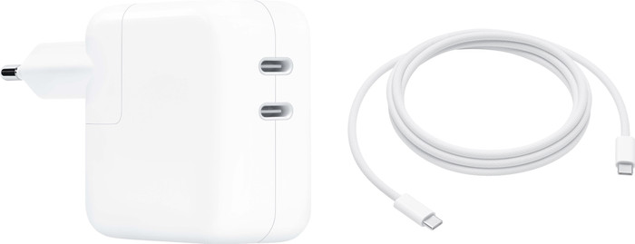 Apple 35W Power Adapter with 2 USB-C Ports + Apple USB-C Charging Cable (2m) Main Image