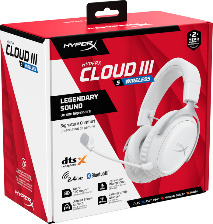 HyperX Cloud III S Wireless Wit verpakking