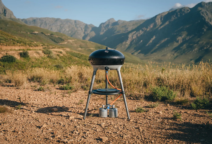 Cadac Carri Chef 50 BBQ / Paella Pan product in gebruik