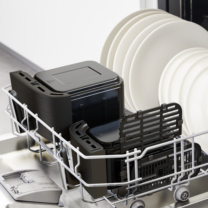 Moulinex Dual Easy Fry & Grill product in use