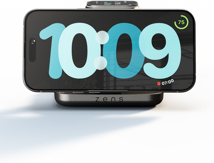 Zens 2-in-1 MagSafe met Qi2 Draadloze Oplader 45W met Standaard en Watch Stand Main Image