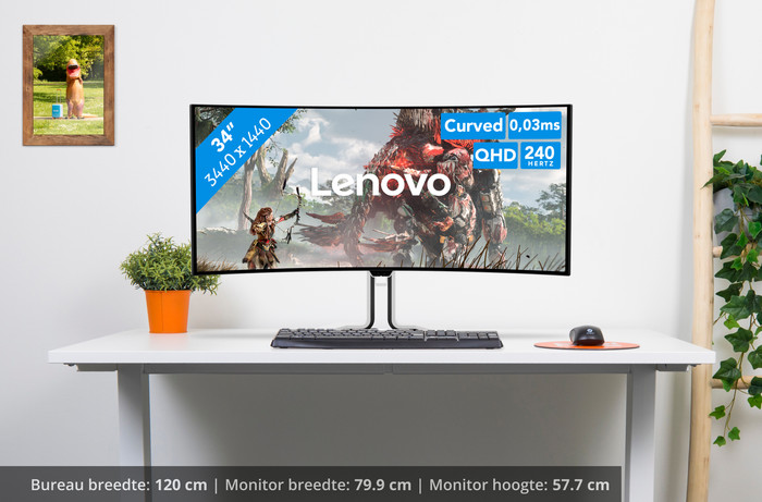 Lenovo Legion Pro 34WD-10 OLED achterkant