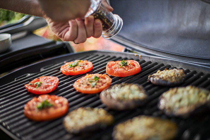 Weber Q1400 avec Support produit à l'usage