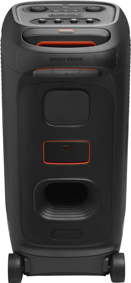 JBL PartyBox Stage 320 + Wireless Microphone Set back