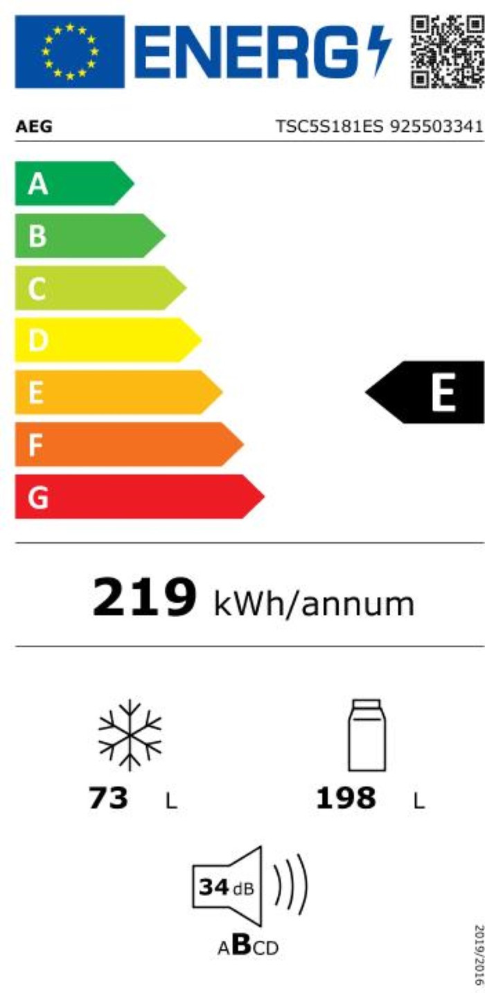 AEG TSC5S181ES energielabel