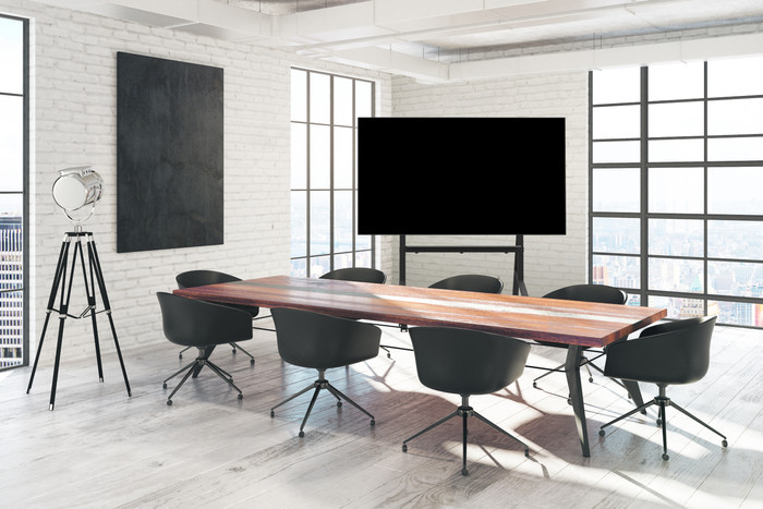 Neomounts MOVE Go FL50-525BL1 mobiele vloersteun Zwart product in gebruik