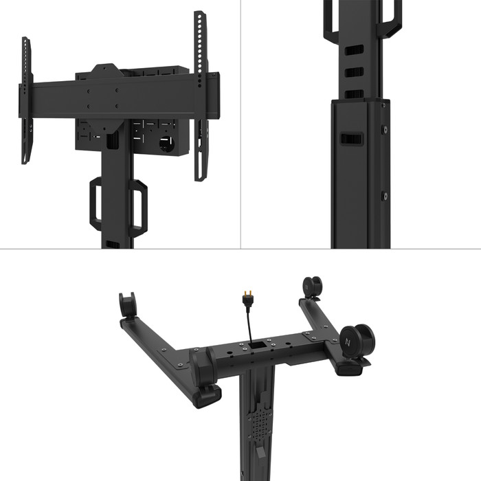Neomounts MOVE Up FL50S-825BL1 mobiele vloersteun Zwart detail