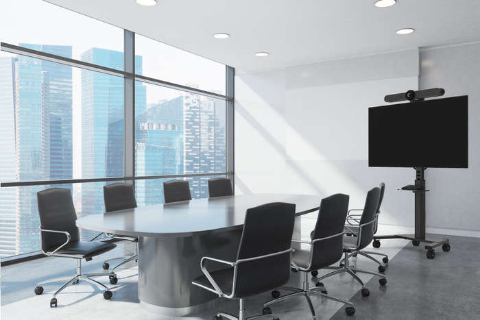 Neomounts MOVE Up FL50S-825BL1 mobiele vloersteun Zwart product in gebruik