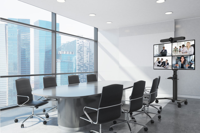 Neomounts MOVE Up FL50S-825BL1 mobiele vloersteun Zwart product in gebruik