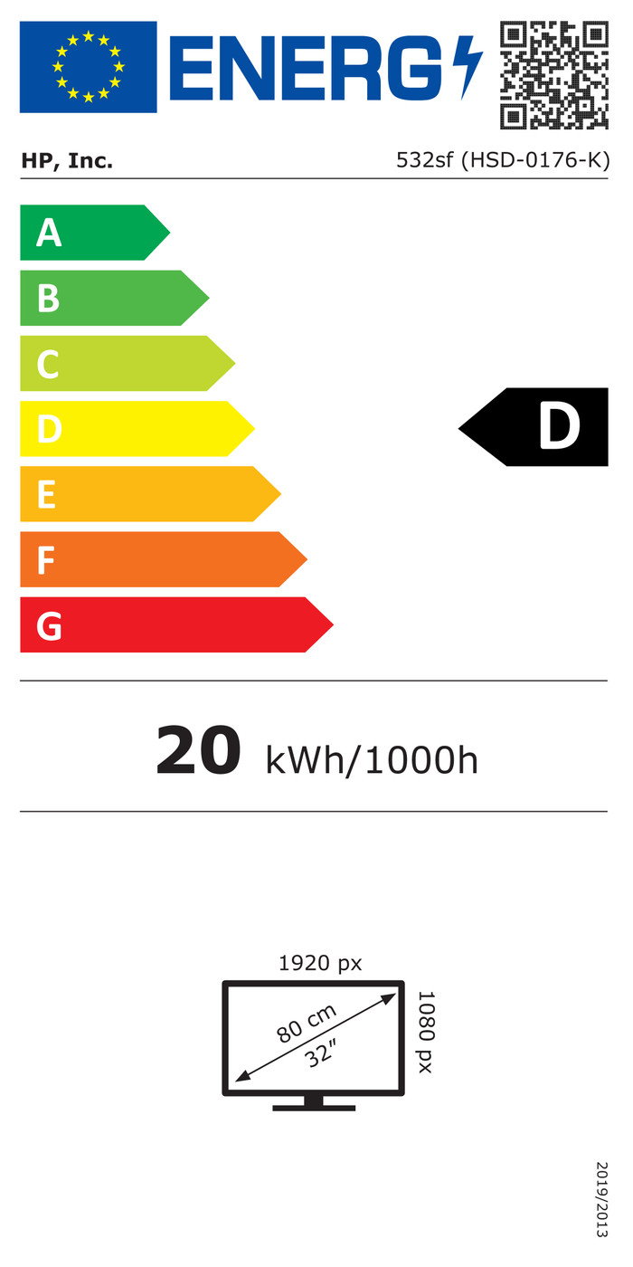 HP Series5 532sf energy label
