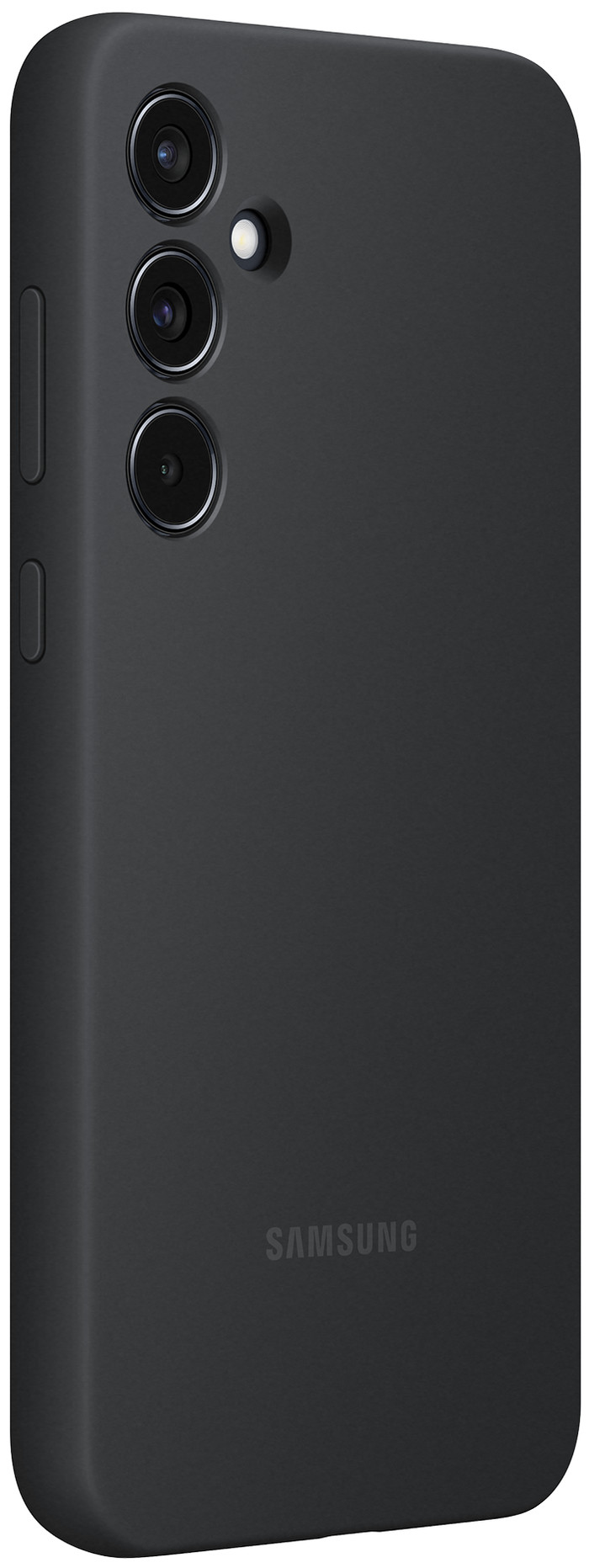 Samsung Galaxy A55 Back Cover Silicone Noir côté gauche