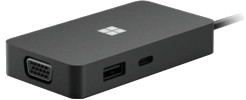 Microsoft Surface USB-C Travel Hub Wired USB 3.2 Gen 2 Black Main Image