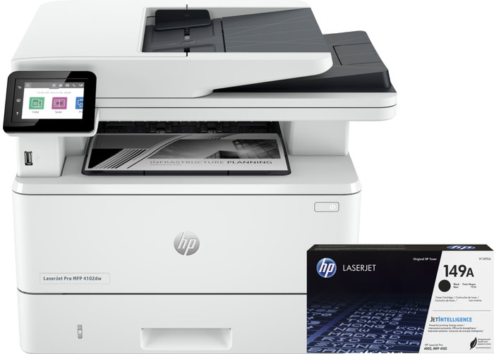 HP LaserJet Pro MFP 4102dw + 1 extra zwarte toner Main Image