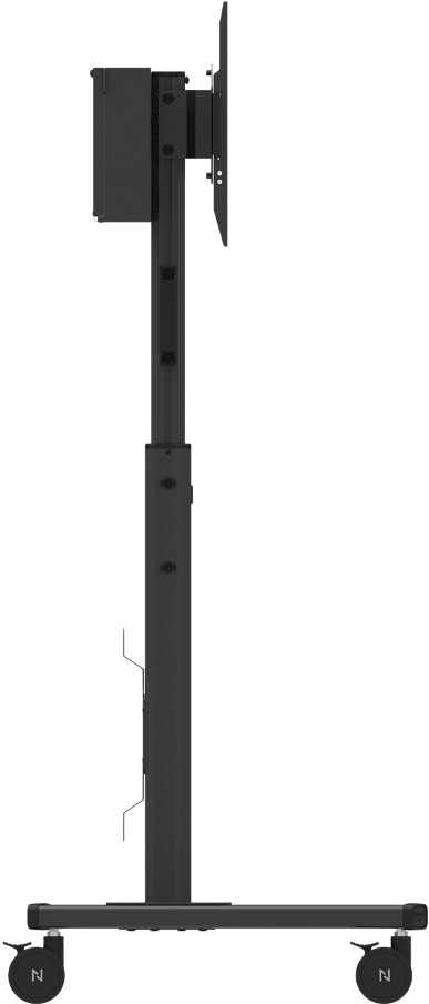 Neomounts MOVE Up FL50S-825BL1 mobiele vloersteun Zwart linkerkant