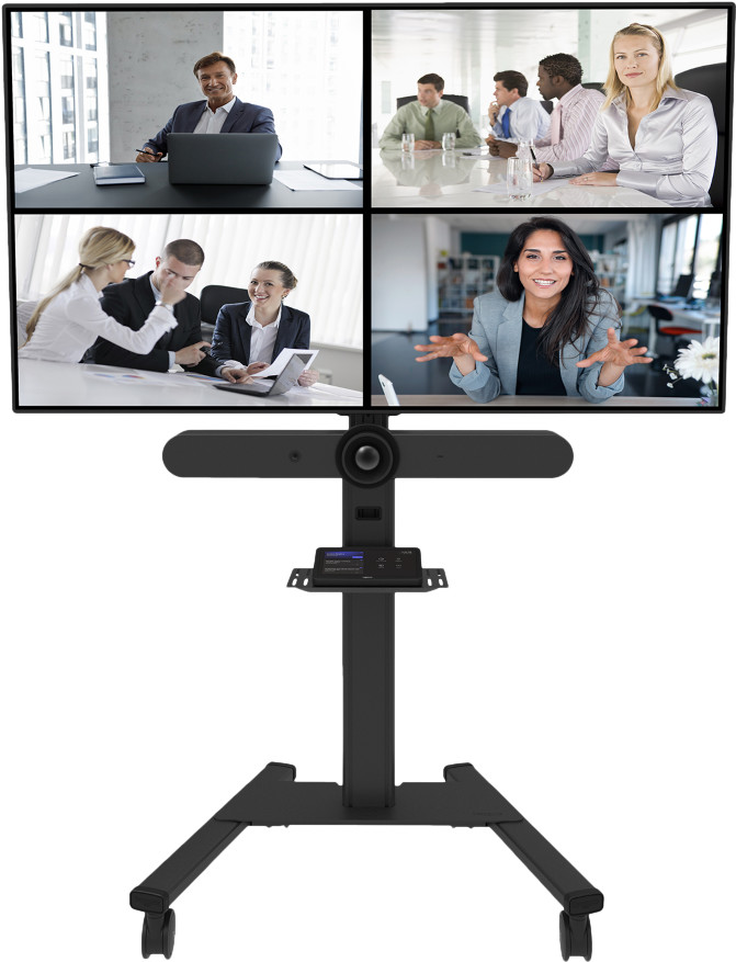 Neomounts MOVE Up FL50S-825BL1 mobiele vloersteun Zwart voorkant