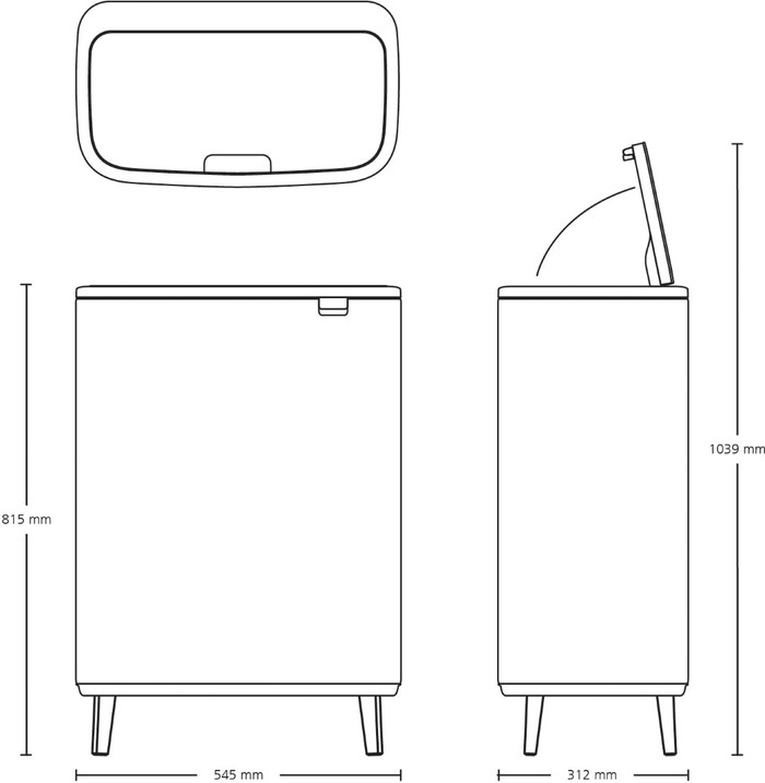 Brabantia Bo Touch Bin Hi Poubelle 60 Litres Soft Beige visuel fournisseur