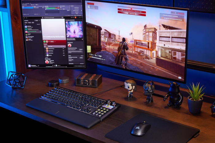 Corsair GALLEON 100 SD Gaming Toetsenbord Azerty product in gebruik