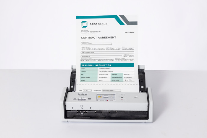 Brother ADS-1800W Scanner product in use