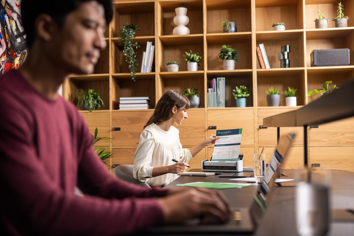 Brother ADS-1800W Scanner product in use