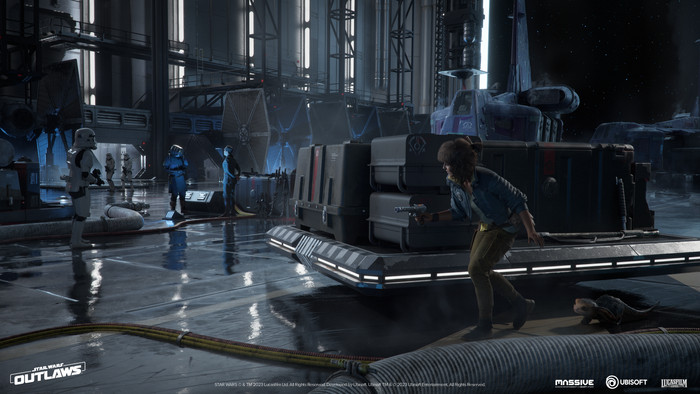 JBL Quantum 350 + Star Wars Outlaws PS5 product in use