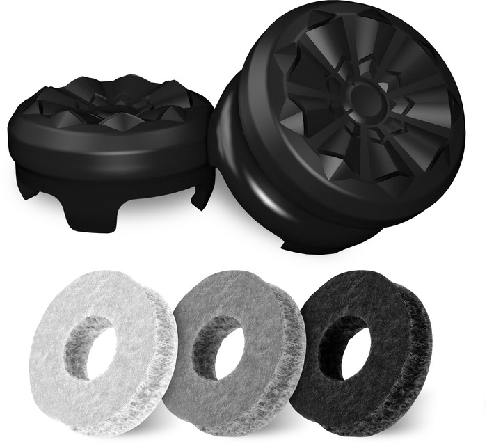 KontrolFreek Galaxy AimBoost Appui-pouces + Anneaux de Précision Noir PS5/PS4 avant