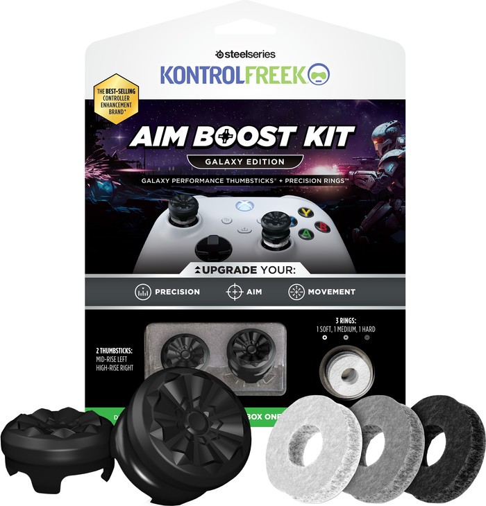 KontrolFreek Galaxy AimBoost Appui-pouces + Anneaux de Précision Noir Xbox Main Image