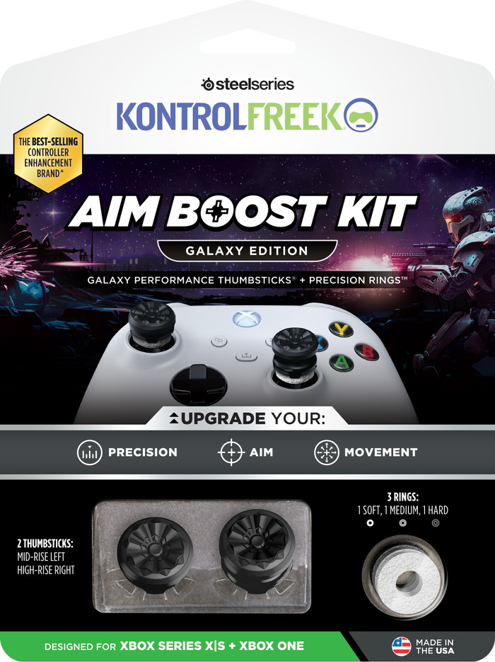 KontrolFreek Galaxy AimBoost Appui-pouces + Anneaux de Précision Noir Xbox emballage
