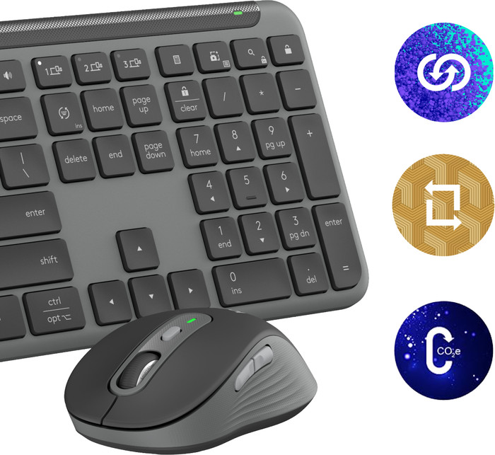 Logitech MK950 Signature Slim Draadloze Toetsenbord en Muis Combo Azerty Zwart visual leverancier