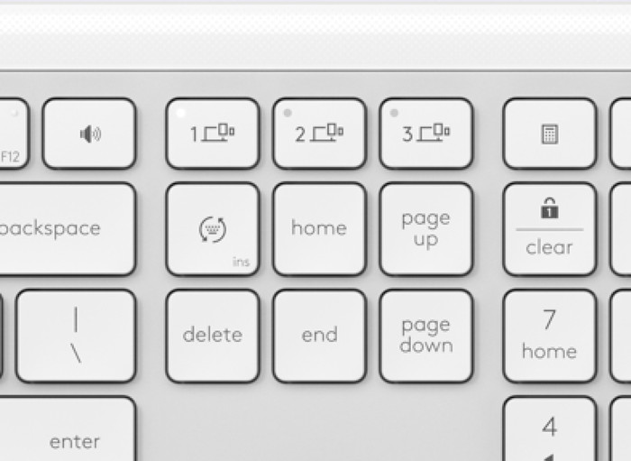 Logitech MK950 Signature Clavier Sans Fil Connecté et Souris Combo Azerty Blanc détail