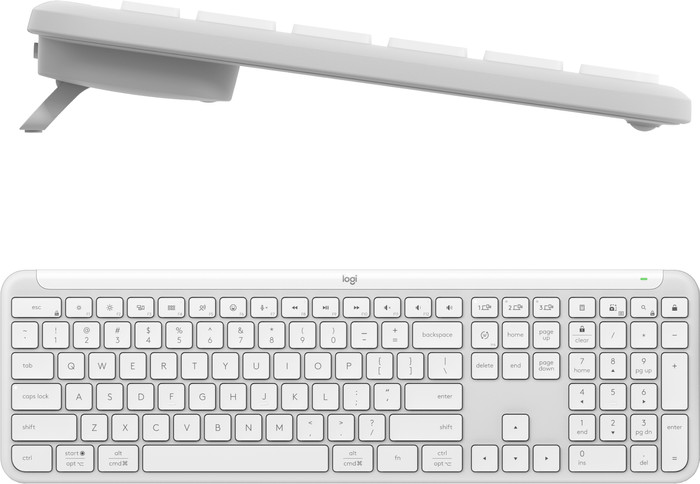 Logitech MK950 Signature Clavier Sans Fil Connecté et Souris Combo Azerty Blanc détail