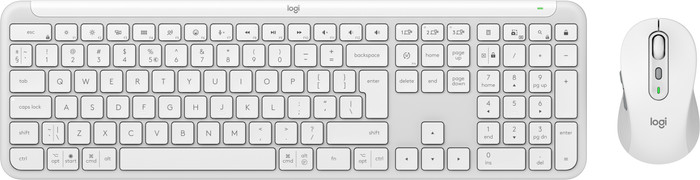 Logitech MK950 Signature Clavier Sans Fil Connecté et Souris Combo Azerty Blanc avant