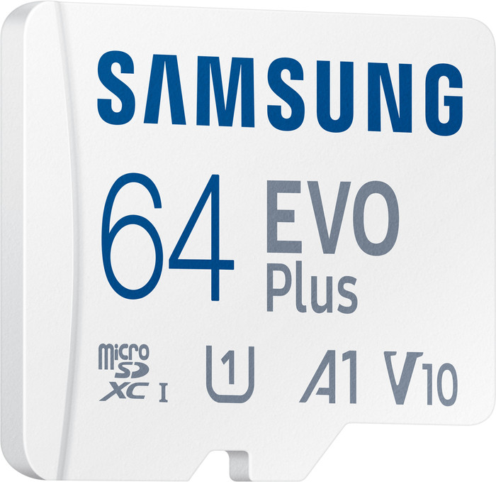 Samsung microSDXC EVO Plus 64GB left side