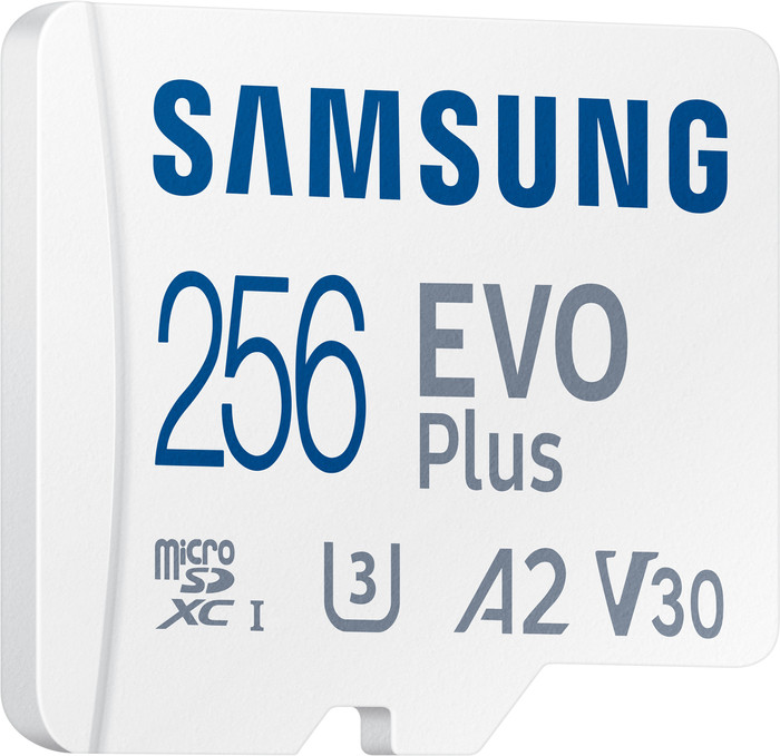 Samsung MicroSDXC EVO Plus (2024) 256GB linkerkant