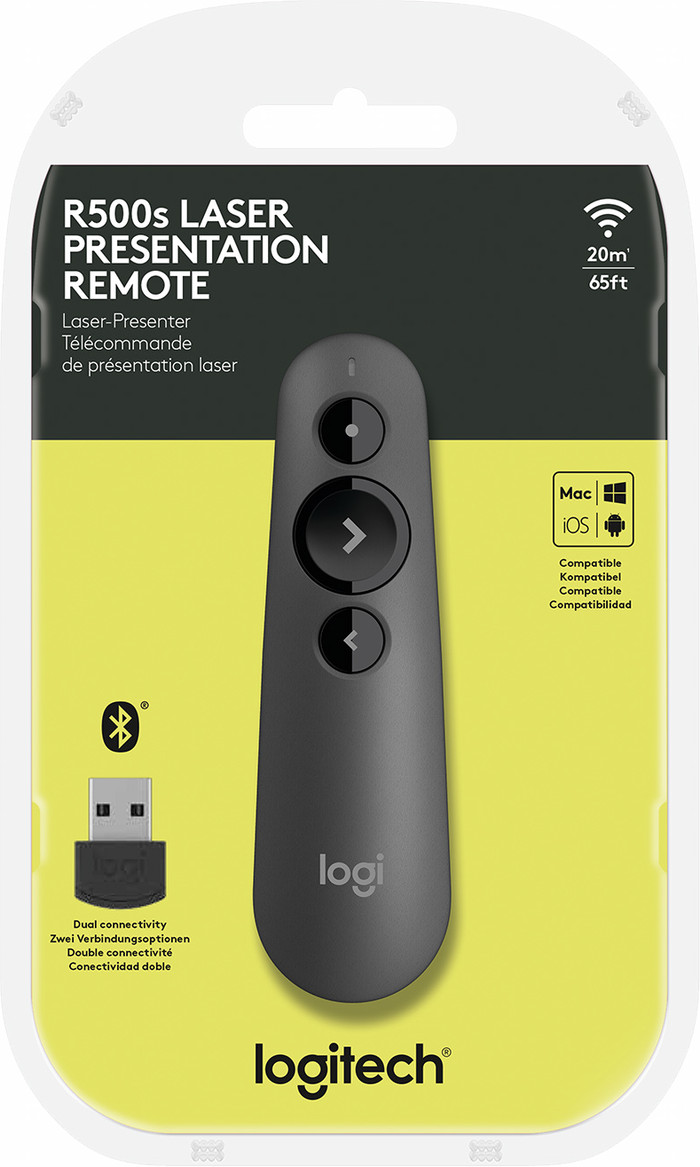 Logitech R500s Draadloze Presenter verpakking