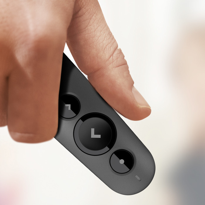 Logitech R500s Draadloze Presenter product in gebruik