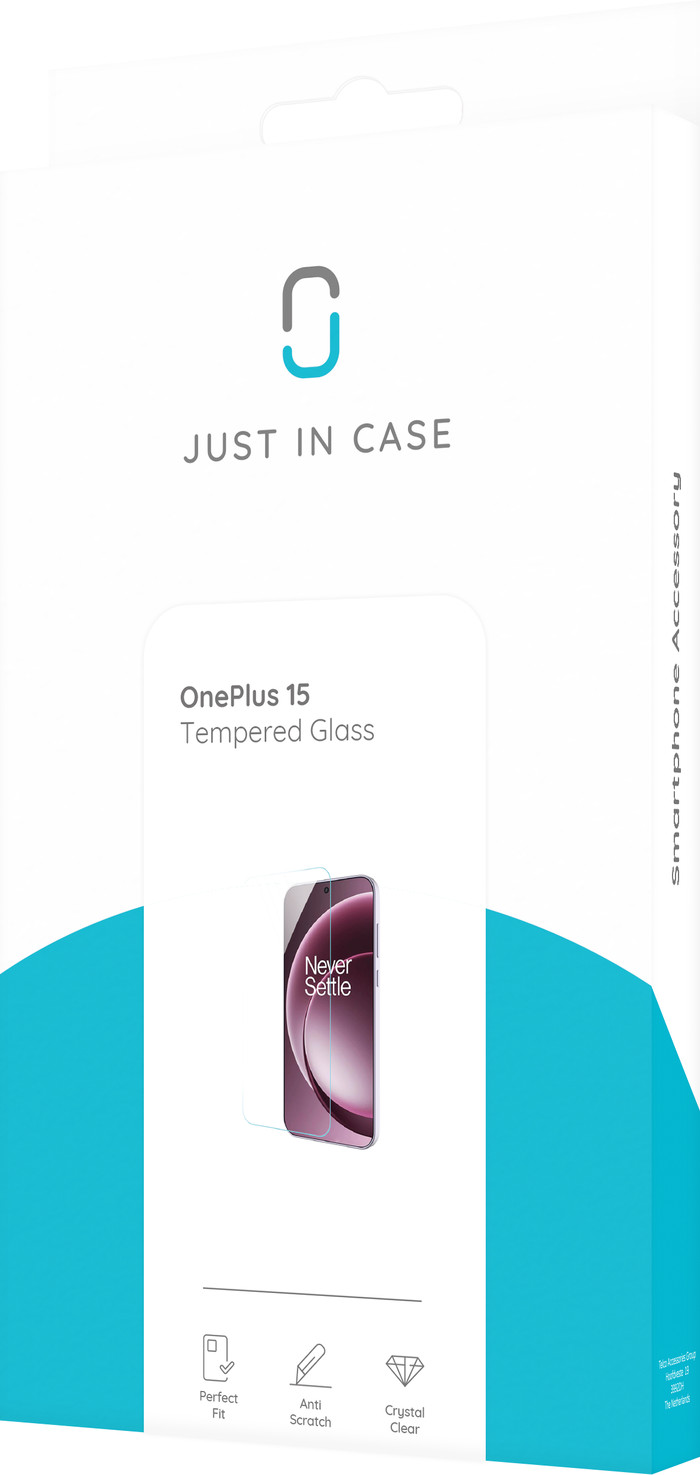 Just in Case Tempered Glass OnePlus 15 Screenprotector verpakking