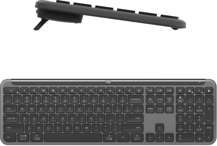 Logitech Signature Slim K950 Draadloos Toetsenbord Azerty Zwart linkerkant
