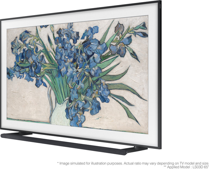 Samsung The Frame 65LS03D (2024) + Samsung HW-S800D Black left side