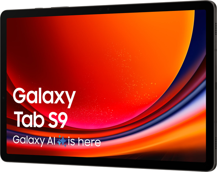 Samsung Galaxy Tab S9 11 inch 256 GB Wifi en 5G Zwart + Beschermpakket rechterkant