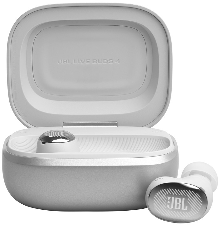 JBL Live Buds 4 Argent avant