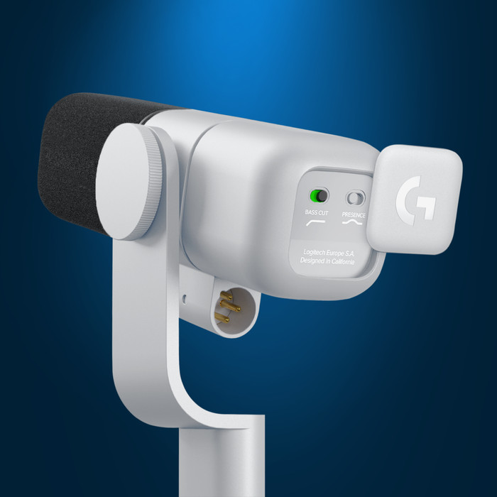 Logitech G Yeti Studio Active Dynamic XLR Microphone Blanc détail