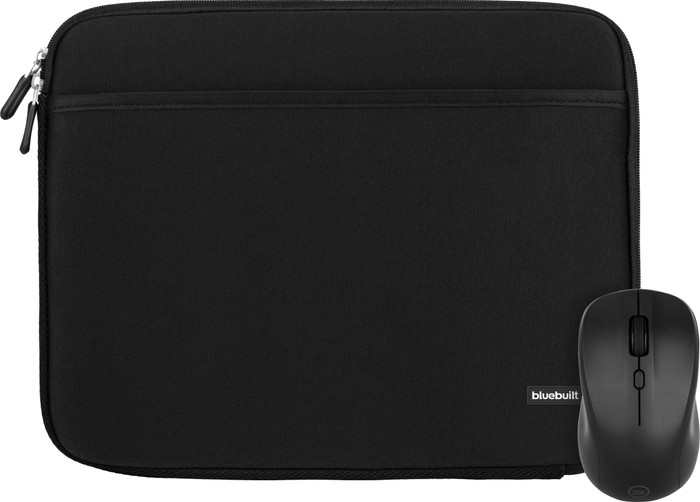 BlueBuilt Housse pour Ordinateurs Portables Largeur 32 cm 13 Pouces Noir + Nexum Souris Sans Fil Main Image