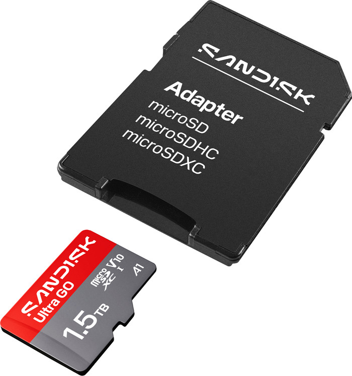 SANDISK Ultra GO microSDXC 1,5TB 190MB/s bovenkant