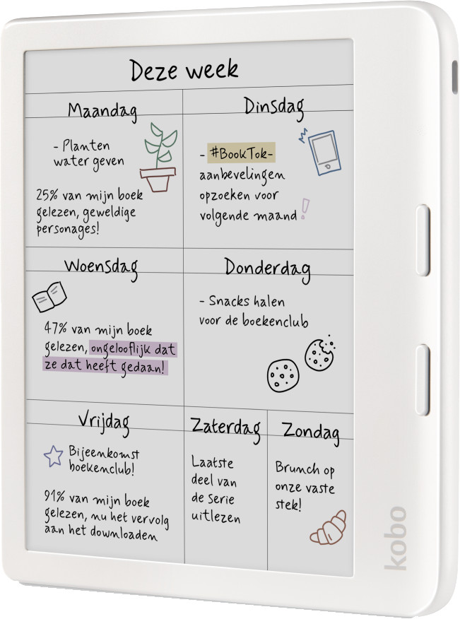 Kobo Libra Colour White left side