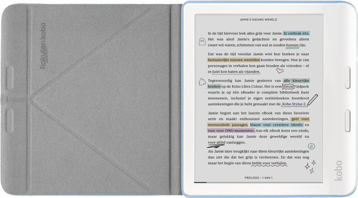 Kobo Libra Colour Sleep Cover Bleu avant