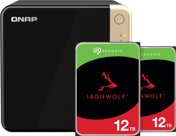 QNAP TS-464-8G + Seagate IronWolf 12 To Lot de 2 Main Image