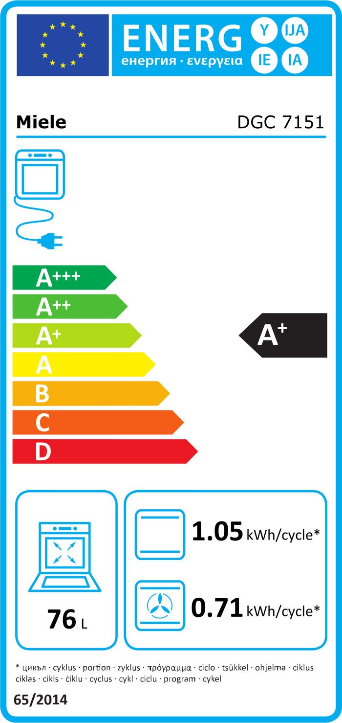 Miele DGC 7151 energy label